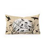 Heather Dutton Ravens Call Natural Oblong Throw Pillow - Society6