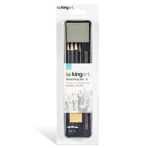 KINGART Sketching Tin Set, 9 pc - 1 of 4