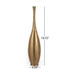 AZL1 Life Concept Decorative Vases, Tall Bottle Vase with Metallic Finish for Modern Floor and Corner Decor, Gold, 4.5"*4.5"*19.75" - 4 of 4