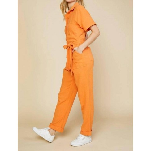 Women's Short Sleeve Gauze Jumpsuit - SKIES ARE BLUE - image 1 of 4