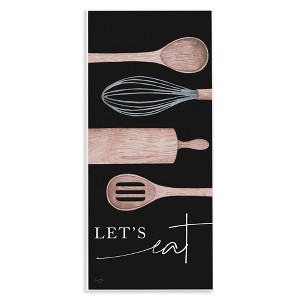 Stupell Industries Let's Eat with Kitchen Utensils, 7" x 17" - 1 of 4