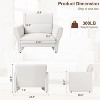 Modern Accent Chair with Arms, Mid-Century Lounge Chair, Comfy Single Sofa, Boucle Upholstered Armchair, for Living Room, Bedroom, Office - 2 of 4