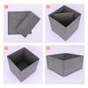 Unique Bargains Shelves Closet Fabric Storage Bin for Organizing Clothes Books 1 Pc - 3 of 4