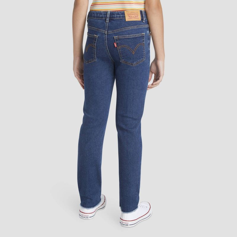 Levi's® Girls' High-Rise Straight Jeans - Medium Wash, 3 of 8