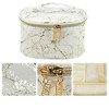 Unique Bargains Makeup Bag Cosmetic Travel Bag Make Up Brush Organizer Bag Marble Makeup Storage Toiletry Bag for Women 8"x6"x5" 1 Pcs - 3 of 4