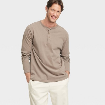 Men's Vintage Long Sleeve Henley Shirt - Goodfellow & Co™