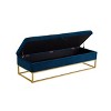 CAVINAS Modern Pull-Open Top Ottoman Bench with Metal Legs,Rectangular Upholstered Storage Bench for Bedroom,Living Room - 3 of 4