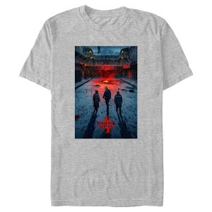 Men's Stranger Things Four Friends Rift Apocalypse Poster T-Shirt - 1 of 4