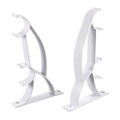 Levolor - 1 Pair Zinc Double Hook Curtain Rod Brackets