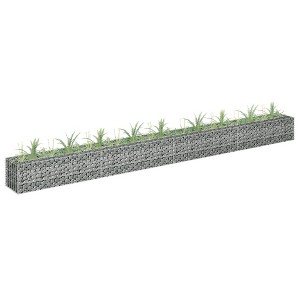 vidaXL Gabion Raised Bed Galvanized Steel 141.7"x11.8"x11.8" - 1 of 4