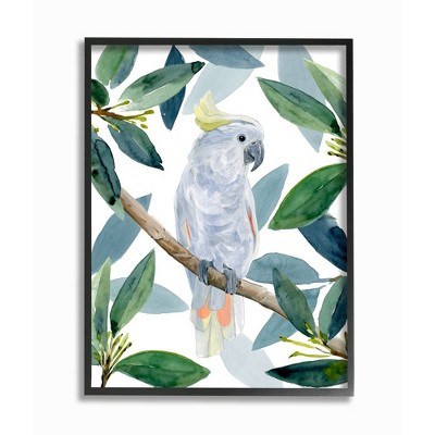 Stupell Industries Tropical Cockatoo Bird Greenery Branches