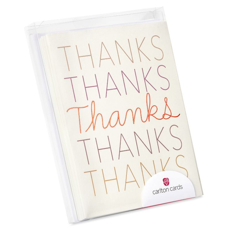 10ct All Occasion Thank you Note Cards &#39;Thanks&#39;, 2 of 5