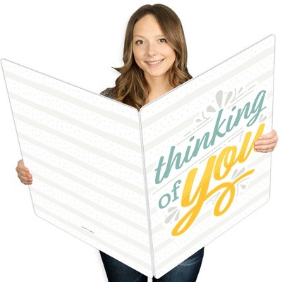 Big Dot of Happiness Thinking of You - Just Because Giant Greeting Card - Big Shaped Jumborific Card