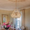 LLHZSY 13" Antique Gold Gourd Beaded Pendant Chandelier,  4-Light Fixture for Foyer Hallway Dining Room Living Room - 2 of 4
