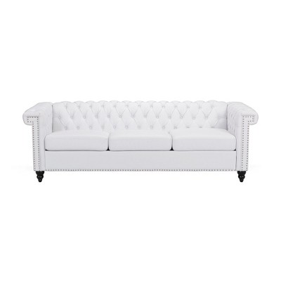 Ridstar Three Seater Sofa For Living Room-White