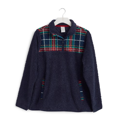 Vera Bradley Women's Fleece Teddy Fleece Pullover Tartan Plaid : Target