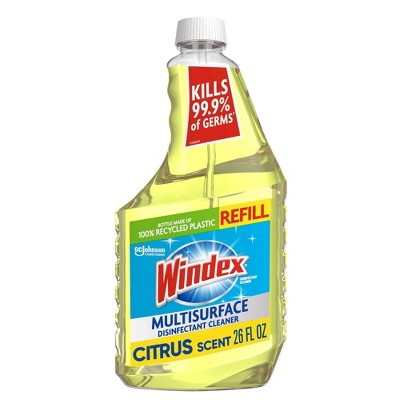 Windex Multi-Surface Disinfectant Cleaner Spray Refill Citrus Fresh Scent - 26oz