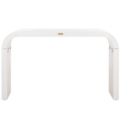White Washed Minimalist Wood Console Table