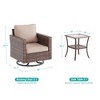 Sonkuki 3-Piece Patio Chair Set Swivel Rocking Chair Set Side Table Suiting Backyard, Poolside and Patio - 2 of 4