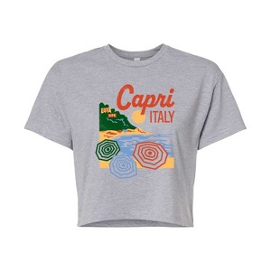 Women's - Instant Message - Capri Italy Cropped Graphic T-Shirt - 1 of 4