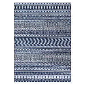 Washable Modern Geometric Printed Rug Non Slip Low Pile Rug Soft Throw Floor Cover Foldable Indoor Carpet for Living Room Bedroom Playroom - 1 of 4