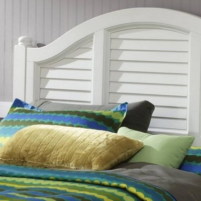 Bermuda Off-White Mahogany King Headboard with Curved Top