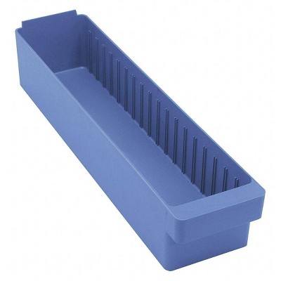 Quantum Storage Systems Super Tuff Euro Drawer, 24"L X 5-9/16"W X 4-5/8"H, High Impact Polysteryne, Blue, Made In Usa