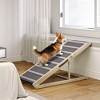 PawHut Dog Ramp for Couch, Foldable Pet Ramp for Small to Large Dog, 4 Adjustable Height from16" to 23.5", Pet Steps with Non-Slip Carpet for Bed - 2 of 4