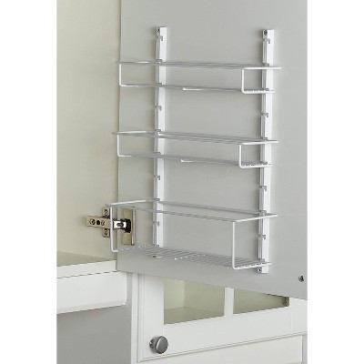 ClosetMaid Adjustable 3 Shelf Spice Rack Organizer Kitchen Pantry Storage for Cabinet Door or Wall Mount with Metal Shelves, White — фото 3