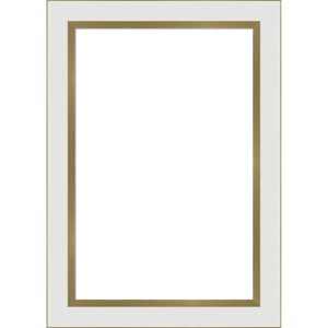 Amanti Art Eva White Gold Narrow Framed Magnetic Dry Erase Board - 1 of 4