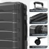 ChicFurnit Luggage 24" Hardside Large Checked Luggage, Hardshell Suitcase ABS Suitcase with Double Spinner Wheels, TSA Lock, Gray, 17.7"*11"*26.2" - 4 of 4