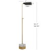 56.5" Iva Adjustable Library Floor Lamp Gold -JONATHAN Y: Marble Base, LED, Rotary Switch - 4 of 4