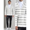 Lars Amadeus Men's Zip Up Long Sleeves Color Block Striped Hoodies - 4 of 4