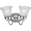 Progress Lighting, Bratenahl, 2-Light, Bath & Vanity, Brushed Nickel, Fluted Glass Collection - 3 of 3