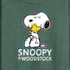 Women's - Peanuts - Snoopy And Woodstock Lightweight French Terry Wide Neck Long Sleeve Shirt - 2 of 4