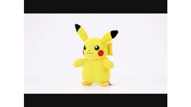 Pokemon - Select 8&#34; Corduroy Pikachu Plush, 2 of 11, play video