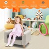 Infans Kids Panda Sofa Wooden Armrest Chair Couch w/ Thick Cushion Beech Legs Gift - 4 of 4