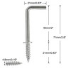 Unique Bargains Home Cup Square Hook Metal Screw-in Hanger Holder Hooks 30 Pcs - 2 of 3