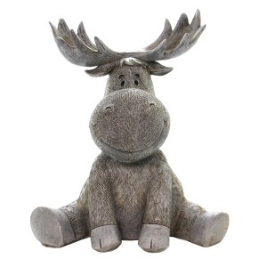 10.25 In Moose Pudgy Pal Summer Spring Garden Statues - 1 of 2