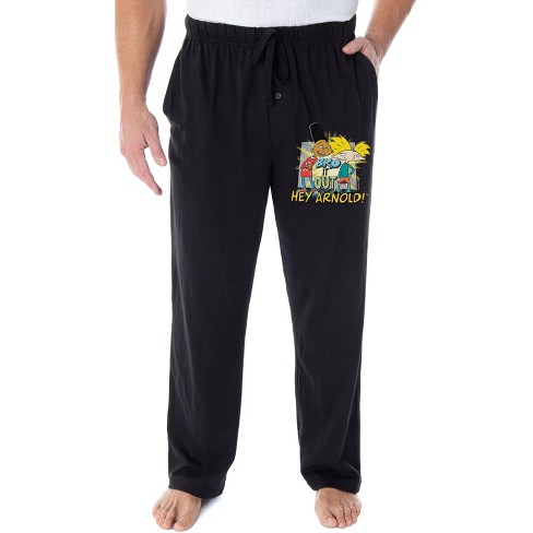 Nickelodeon Mens' Hey Arnold! Bro It Out 90s Kid Gerald Sleep Pajama Pants  (l) Black : Target