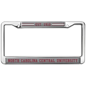 North Carolina Central School Logo Full Size Standard License Plate Metal Frame - 1 of 4