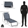 Gulches Folding Chaise Lounge Pool Chair, Patio Sun Tanning Chair, 4-Position Reclining Back, Breathable Mesh Seat for Beach, Yard, Patio, Gray - 4 of 4