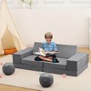 Kids Couch 12PCS Fold Out Toddler Couch with 2 balls, Modular Kids Couch for Playroom Creative Game Play Couch, Free DIY - 3 of 4