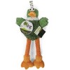 goDog Checkers Skinny Duck Squeaky Plush Dog Toy, Chew Guard Technology - Green, Small - 4 of 4