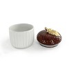 Novelty Ceramic Bowl with Lid Brown - Bullseye's Playground™ - 3 of 3