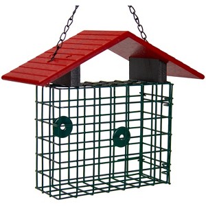JCS Wildlife XL Suet Cage with Recycled Poly Lumber Roof - 1 of 4