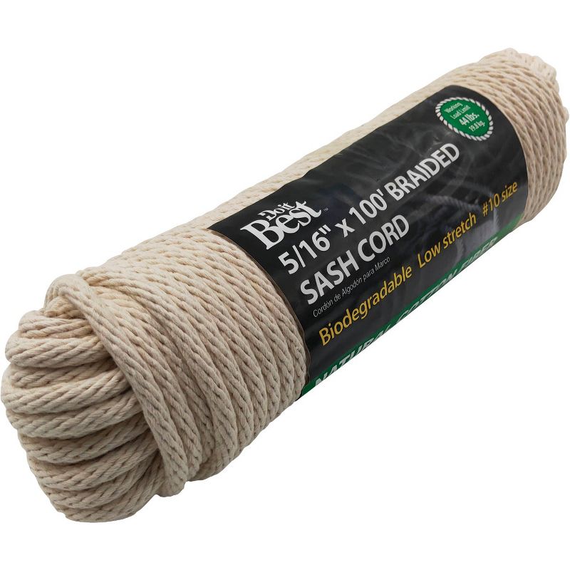 Do it Best  5/16 In. x 100 Ft. White Solid Braided Cotton Sash Cord 218865, 2 of 3