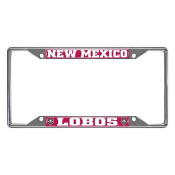 NCAA University of New Mexico Lobos Stainless Steel License Plate Frame