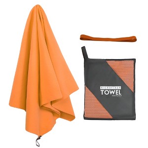 PiccoCasa Microfiber Beach Towel Lightweight Absorbent Travel Towels for Beach Swim Sports - 1 of 3