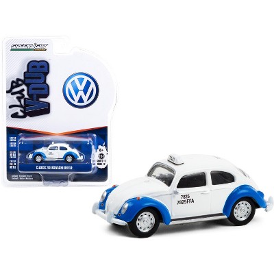 Classic Volkswagen Beetle White and Blue Acapulco Taxi (Mexico) "Club Vee V-Dub" Series 12 1/64 Diecast Model Car by Greenlight